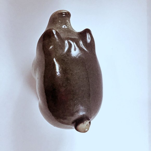 Vintage Gray Lomonosov Russian Porcelain Pig 2 Inches - Picture 9 of 9